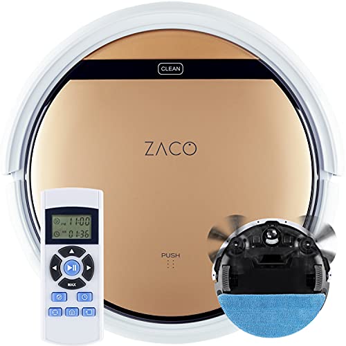 ZACO Robot aspirador y fregasuelos V5sPro con mando a distancia, Aspiradora...